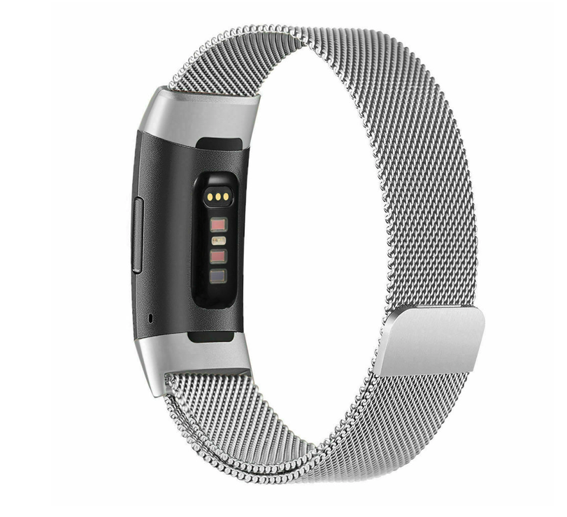 Fitbit charge 3/4 milanese band - silver