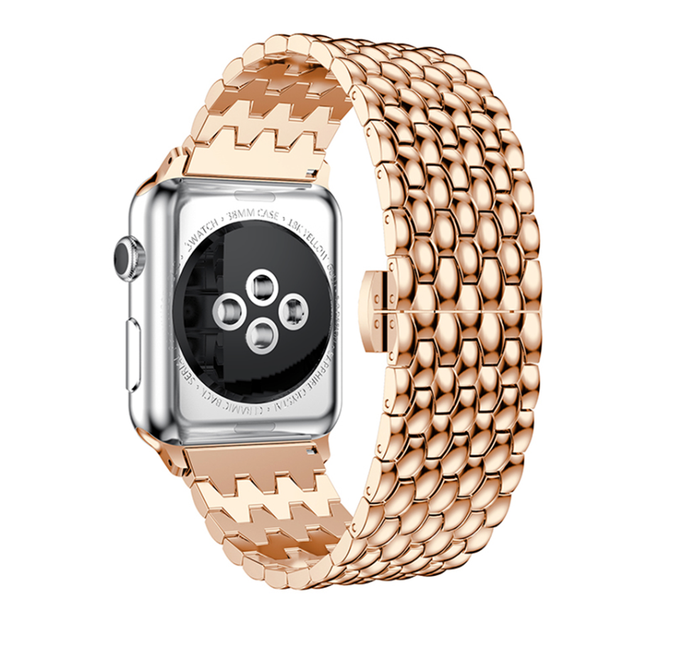 Apple Watch steel dragon strap - rose