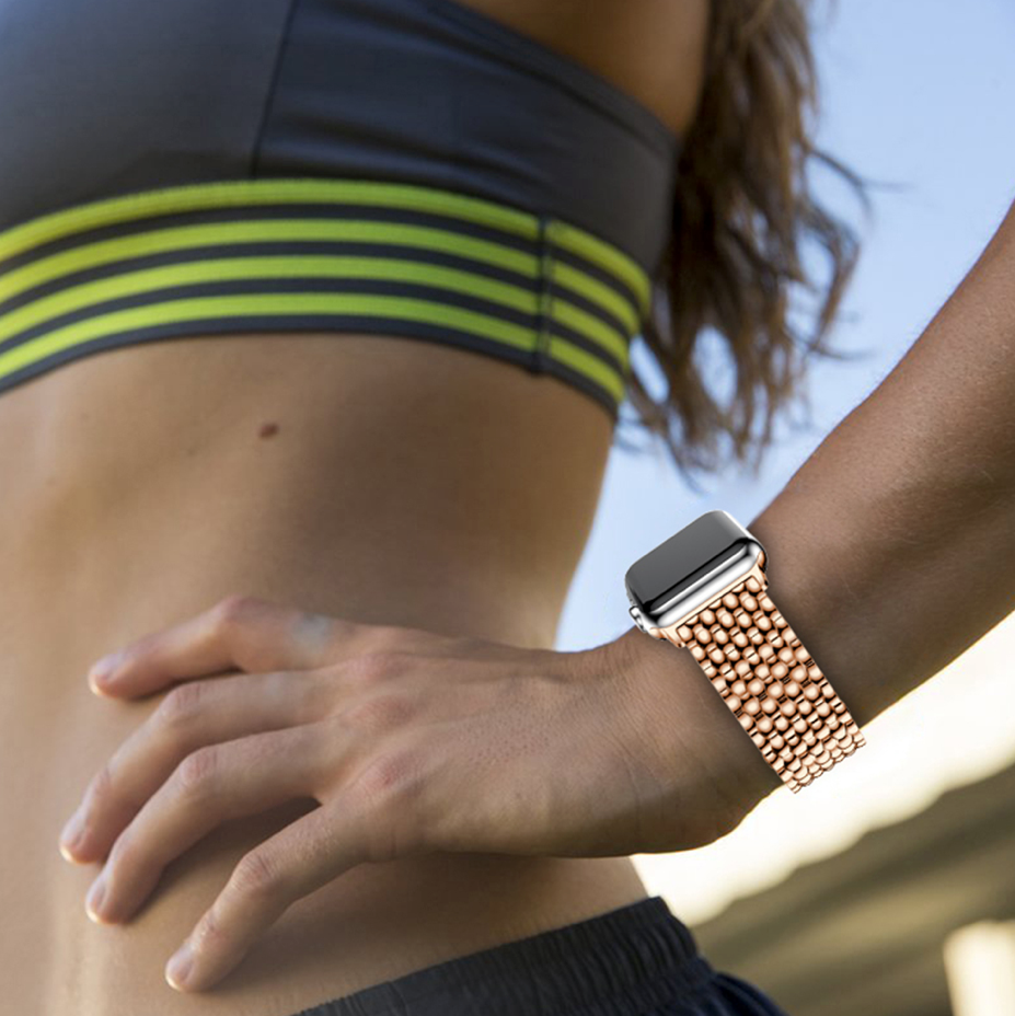 Apple Watch steel dragon strap - rose