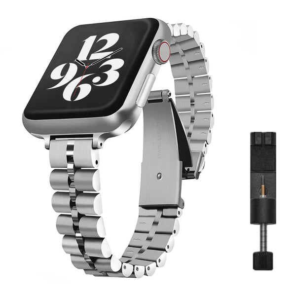 Apple Watch stalen jubilee band slim - zilver