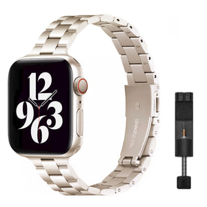 Apple Watch stalen schakelband slim - goud