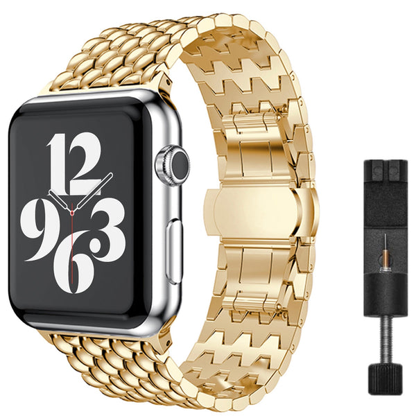 Apple Watch Stahl-Drachenarmband – Gold