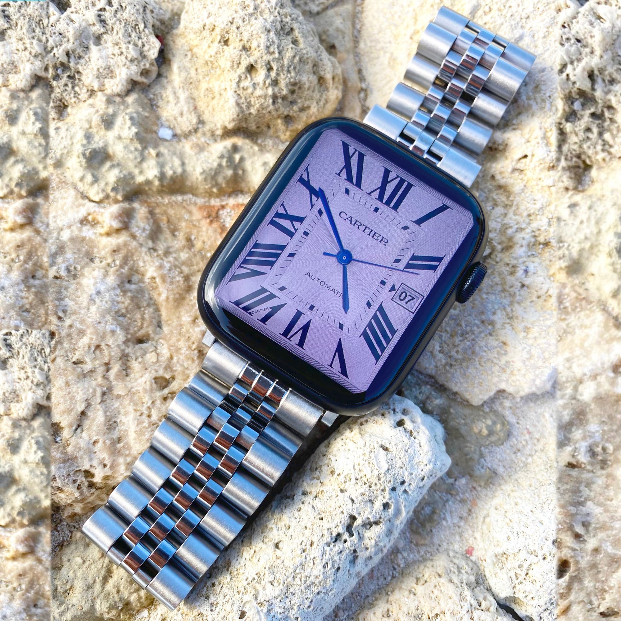 Apple Watch Stahl-Jubiläumsarmband – Silber