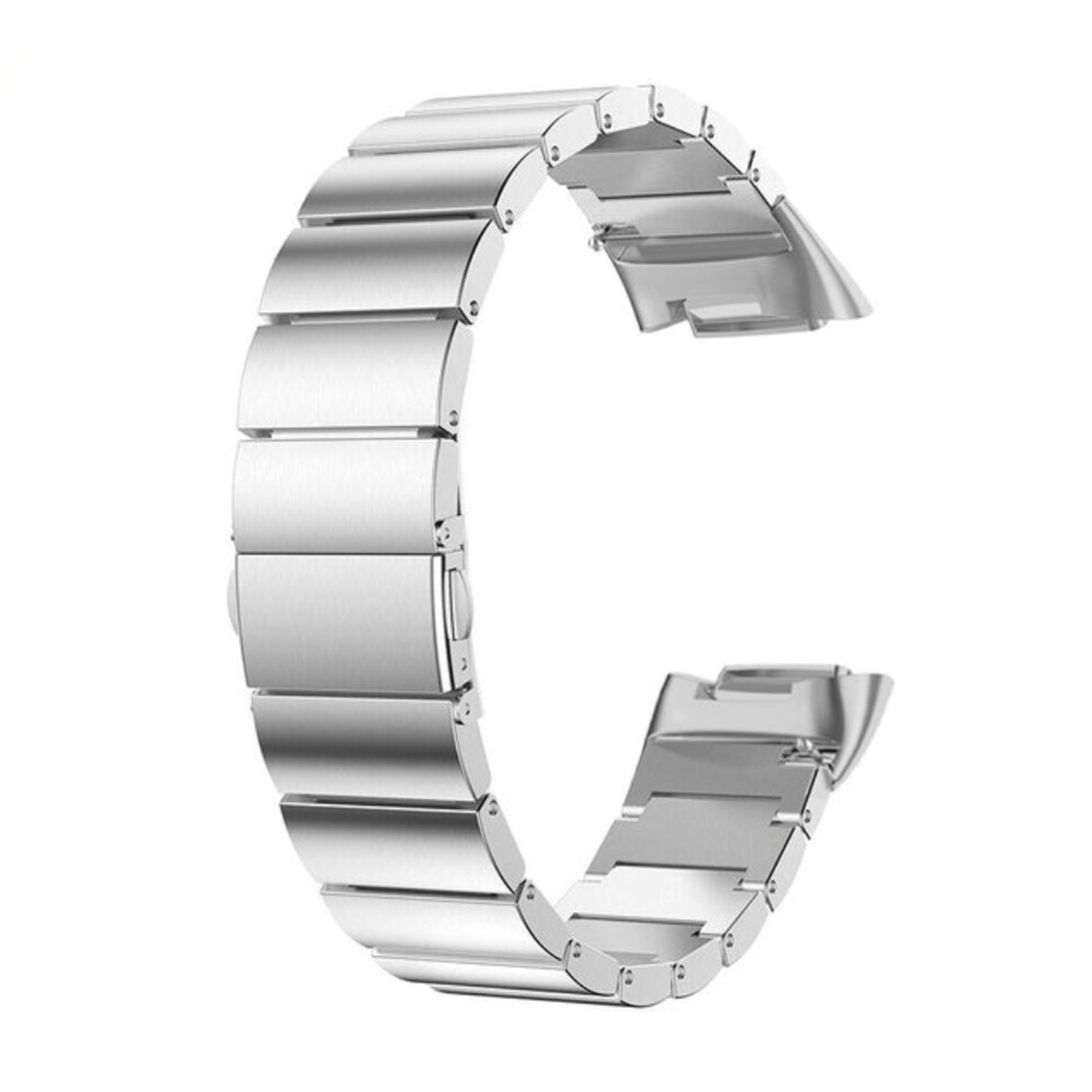 Fitbit charge 5/6 steel link strap - silver