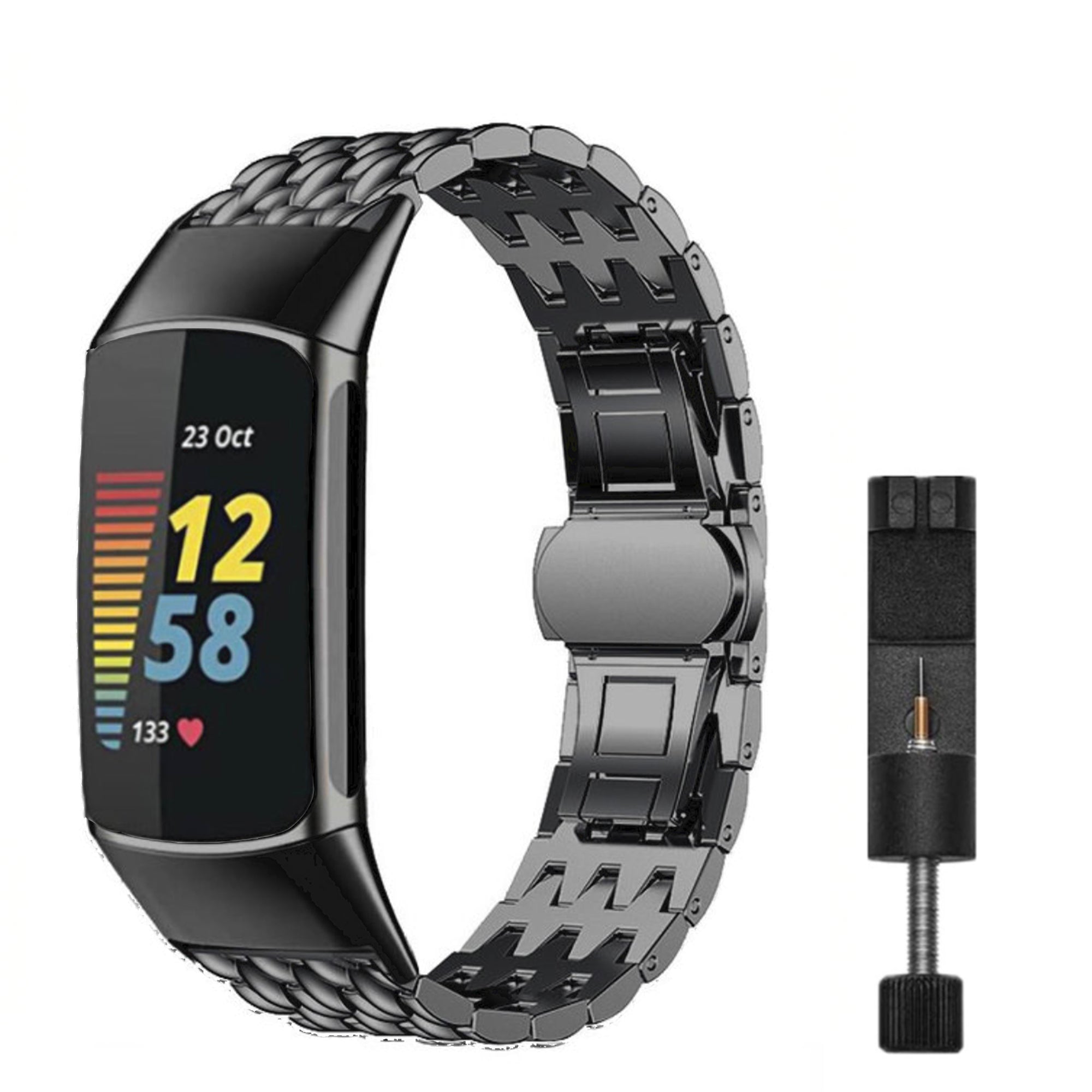 Fitbit charge 5/6 dragon strap - black