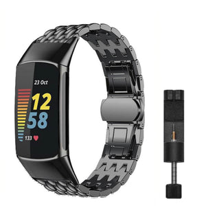 Fitbit charge 5/6 dragon strap - rose gold