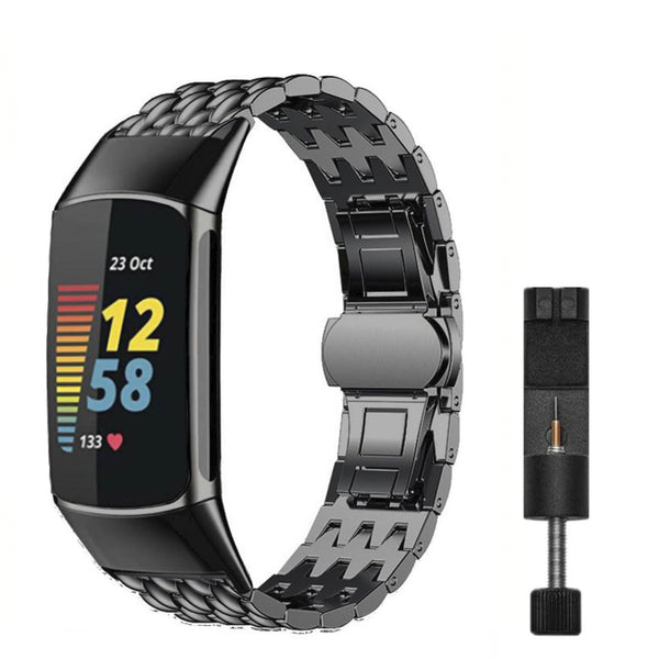 Fitbit charge 5/6 dragon strap - black