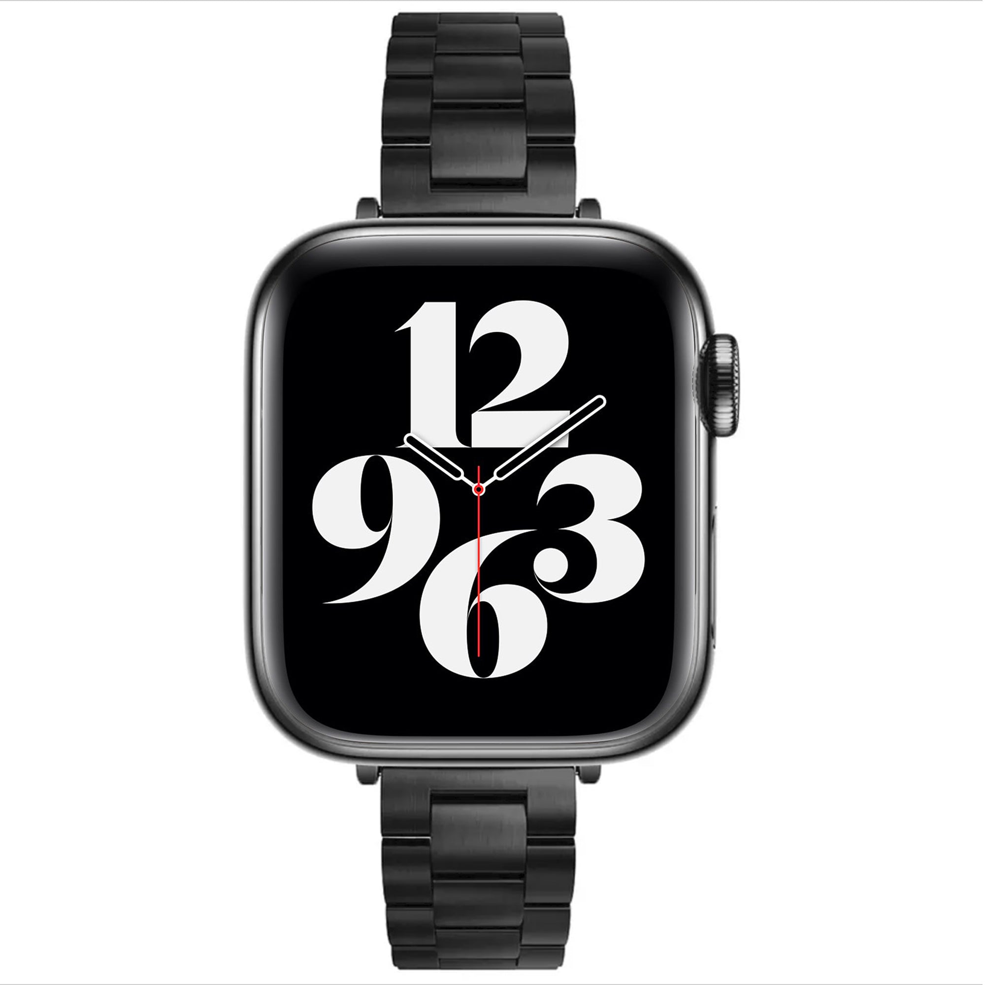 Apple Watch stalen schakelband slim - zwart
