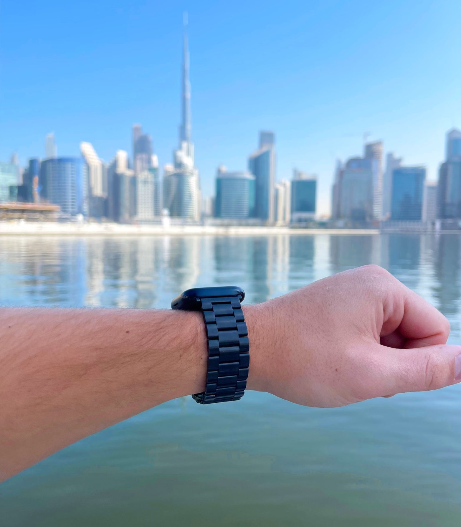 Apple Watch steel link strap - black