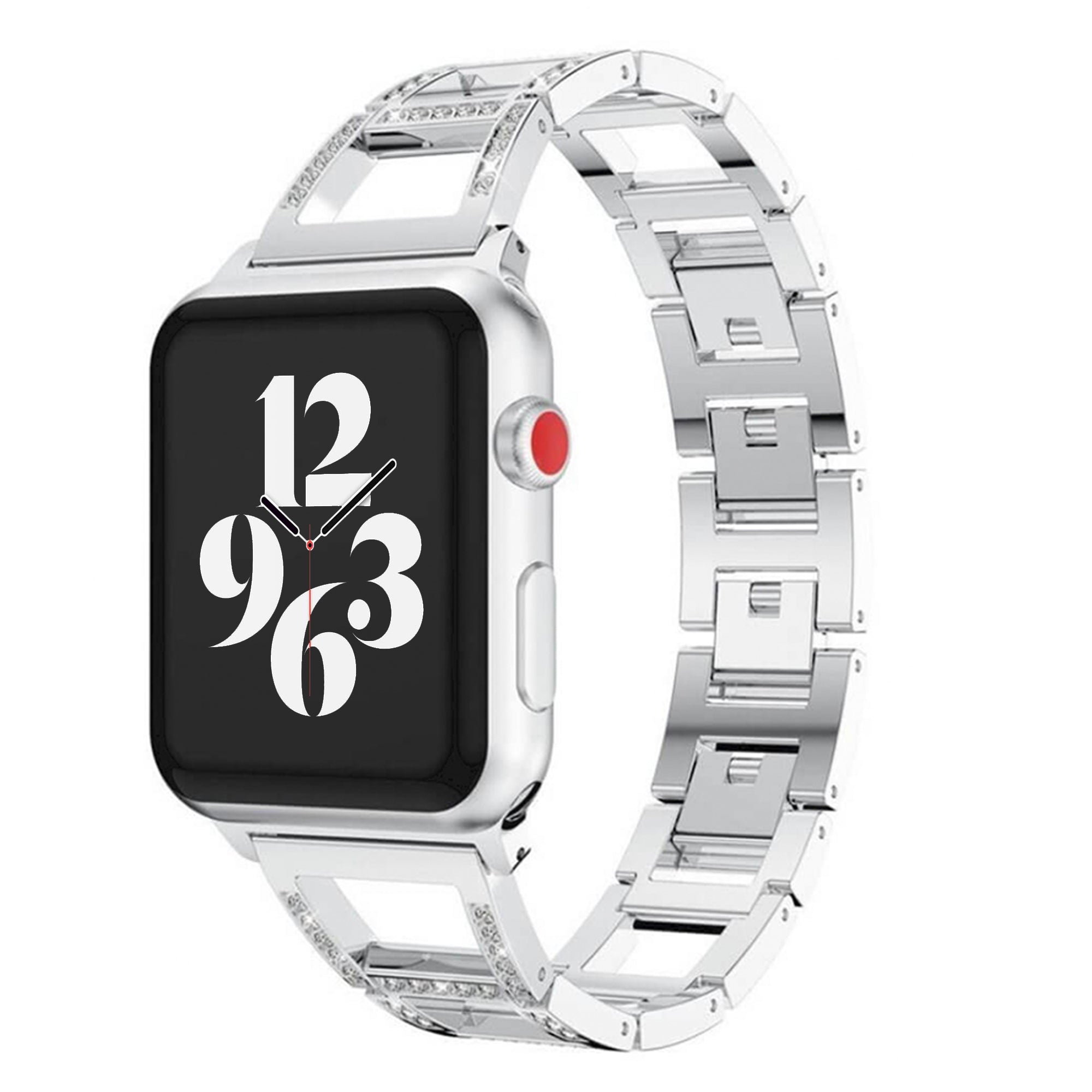 Apple Watch diamond open link strap - silver