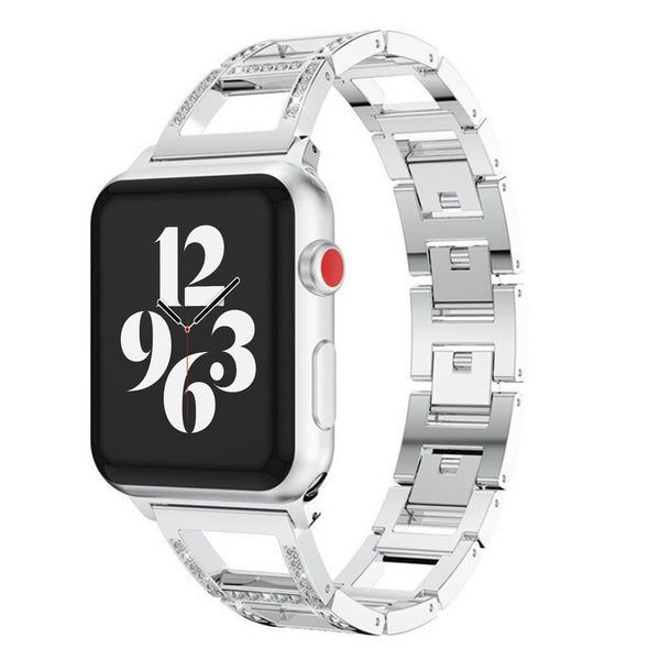Apple Watch diamond open link strap - silver