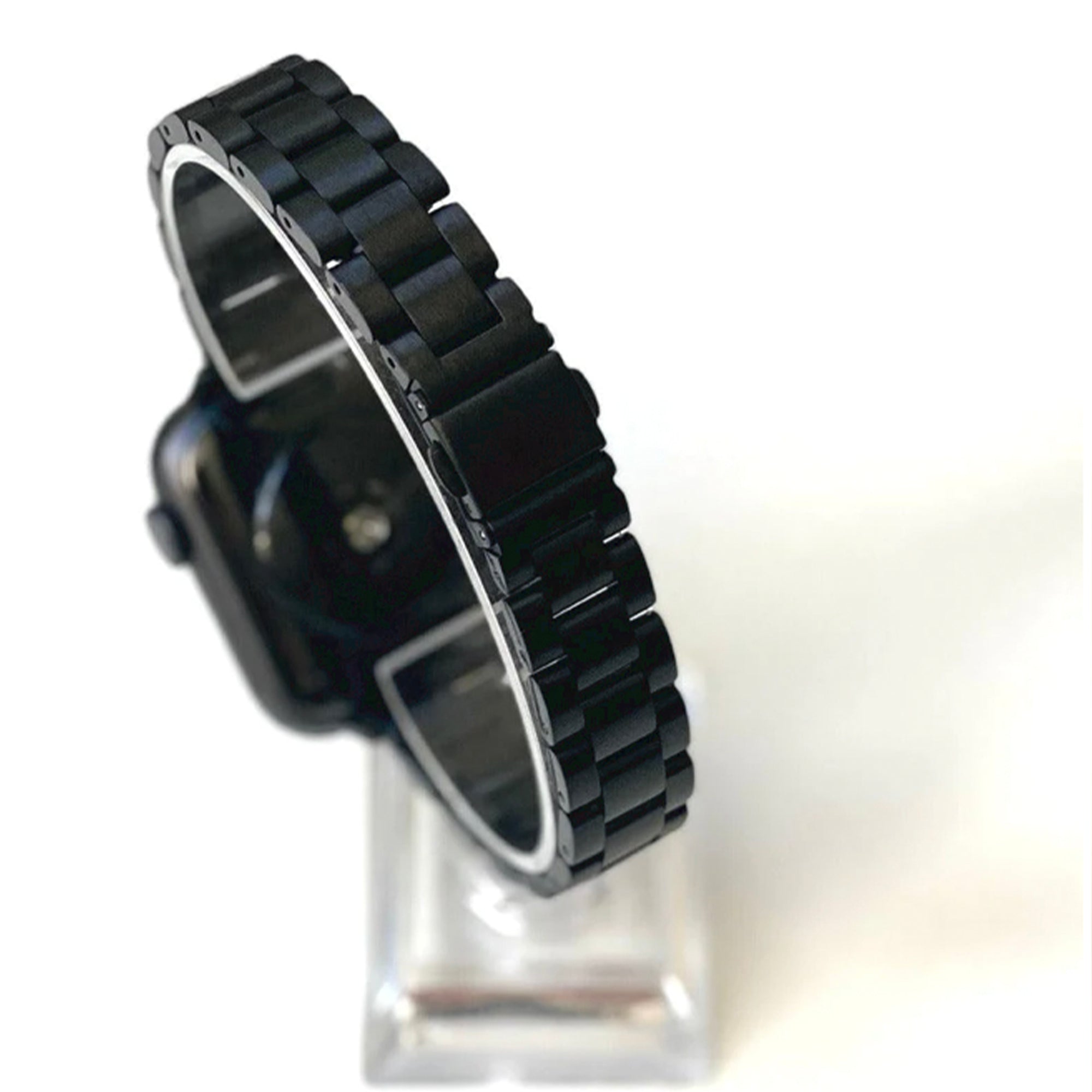 Apple Watch stalen schakelband slim - zwart