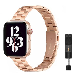 Apple Watch stalen schakelband slim - goud