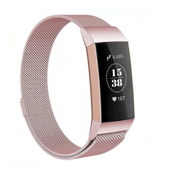 Fitbit charge 3/4 milanese band - pink