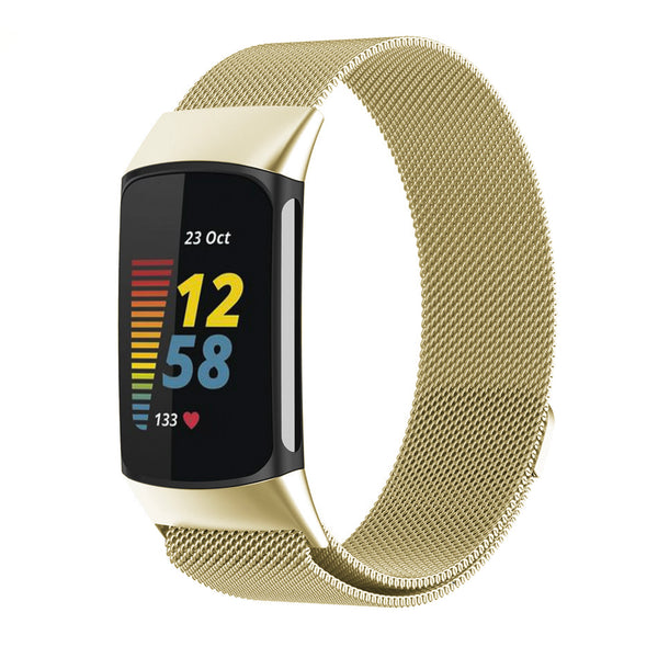 Fitbit charge 5/6 milanese band - gold