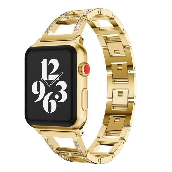 Apple Watch diamond open link strap - gold