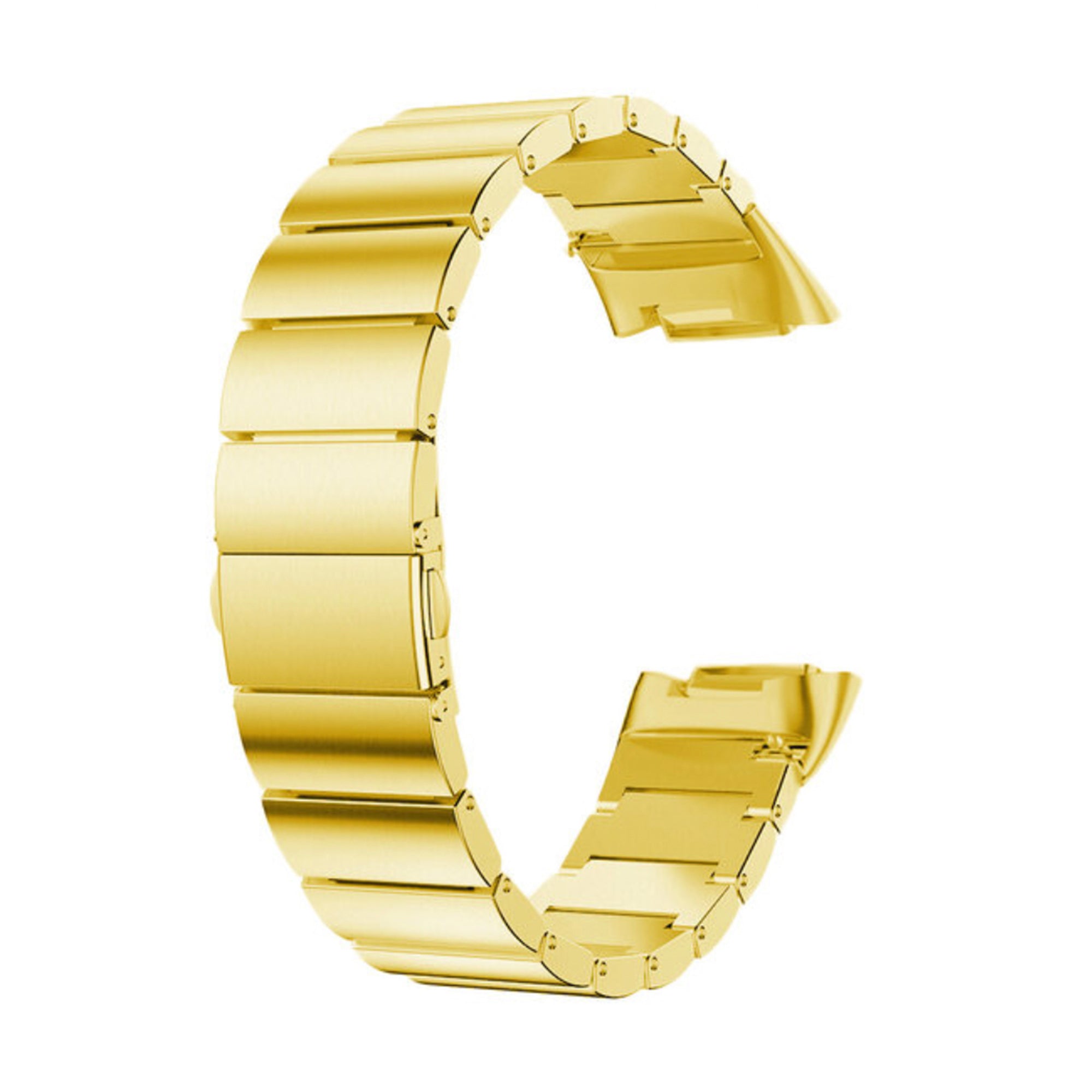 Fitbit charge 5/6 steel link strap - gold