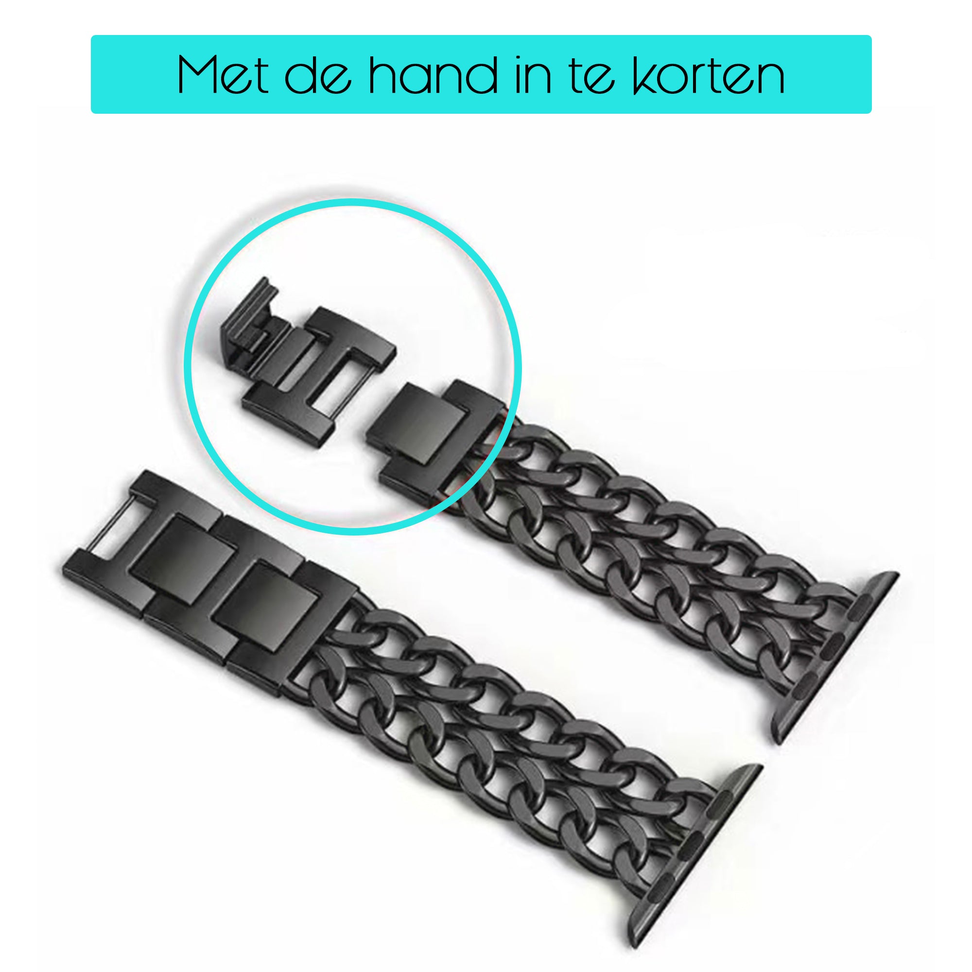 Apple Watch dubbel ketting schakel bandje - rosé