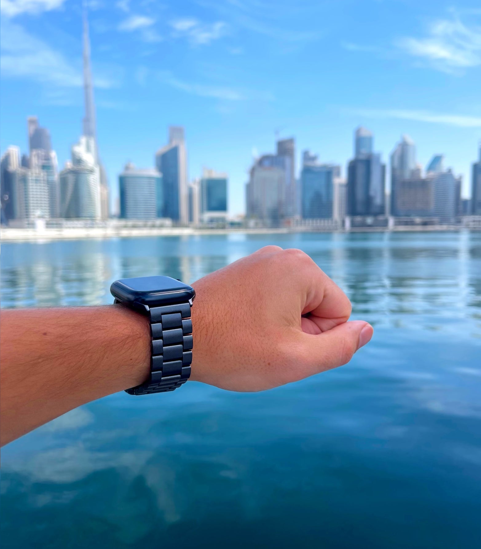 Apple Watch steel link strap - navy blue
