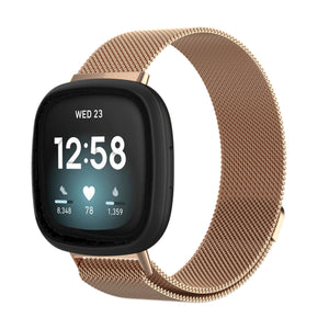 Fitbit Versa 3 / 4 / Sense milanese band - zwart