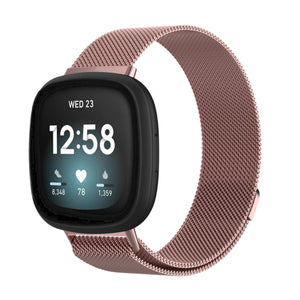 Fitbit Versa 3 / 4 / Sense milanese band - zwart
