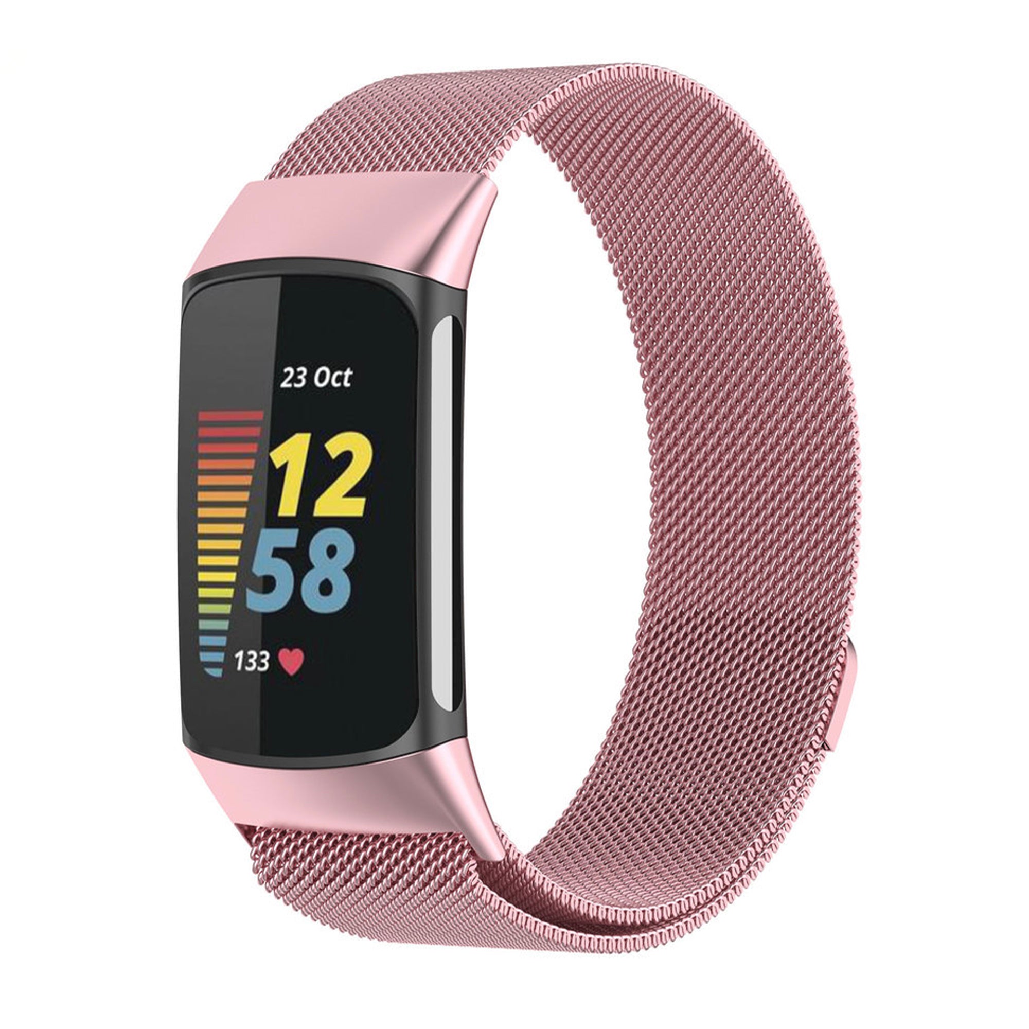 Fitbit charge 5/6 milanese band - pink