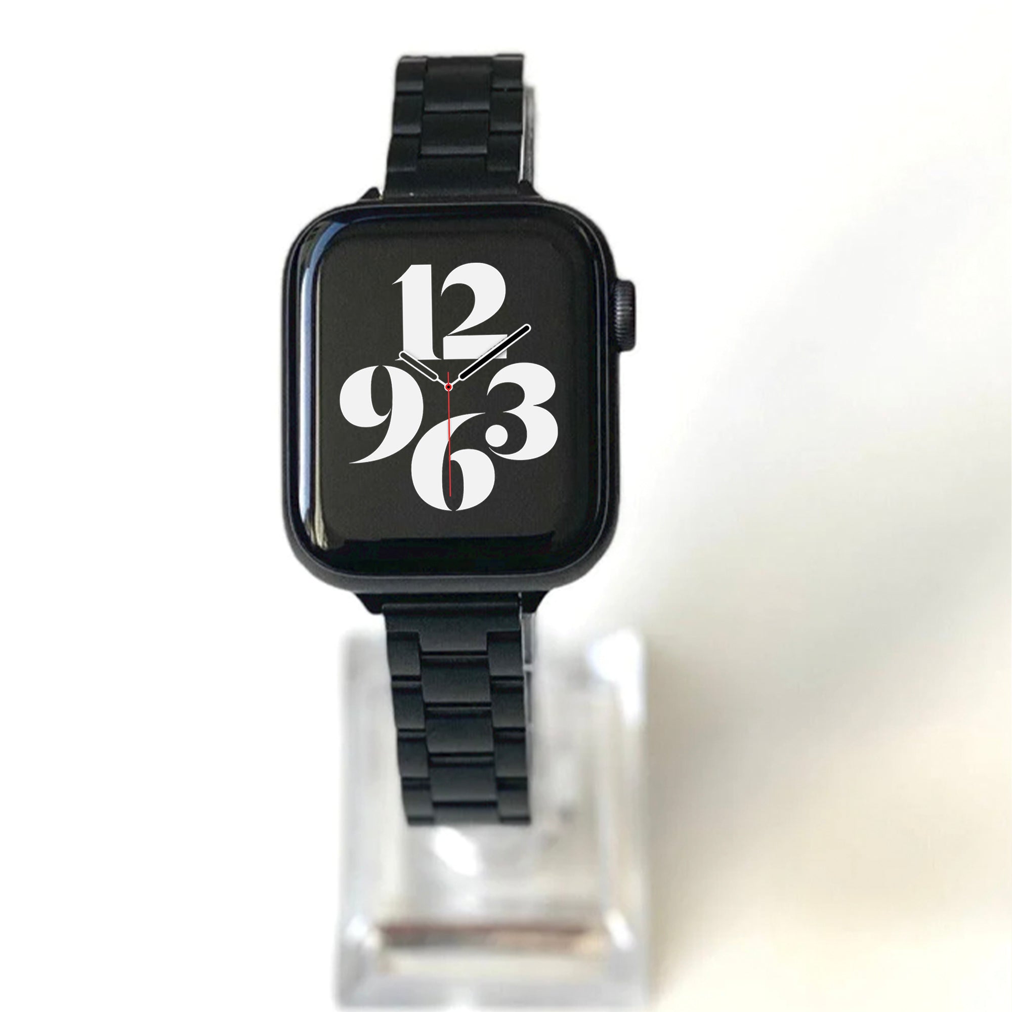 Apple Watch stalen schakelband slim - zwart