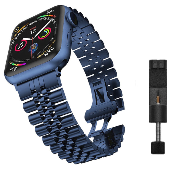 Apple Watch stalen jubilee band - blauw