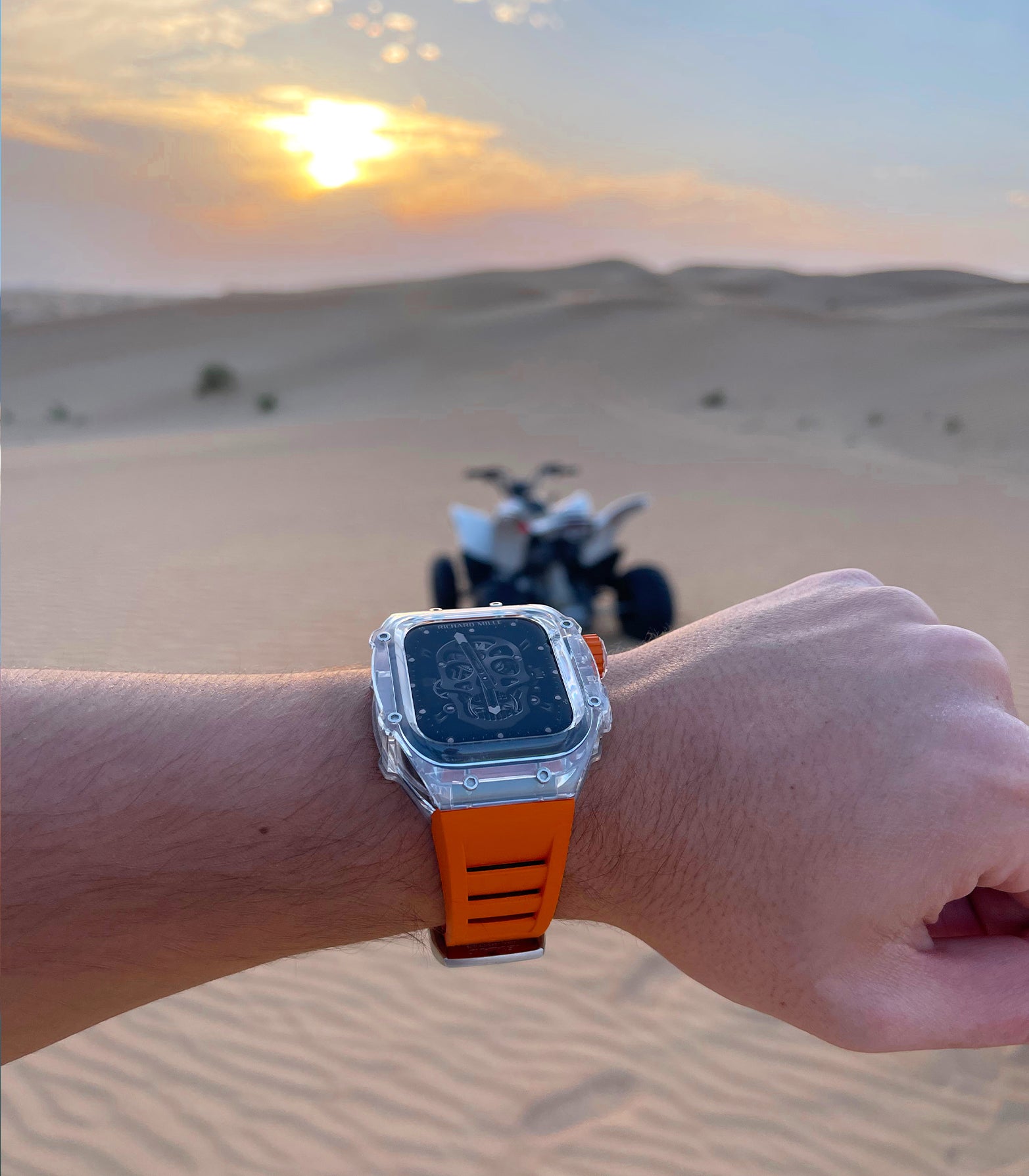 Apple Watch luxury sapphire band - orange