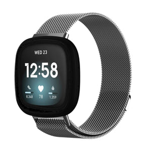 Fitbit Versa 3 / 4 / Sense milanese band - zwart