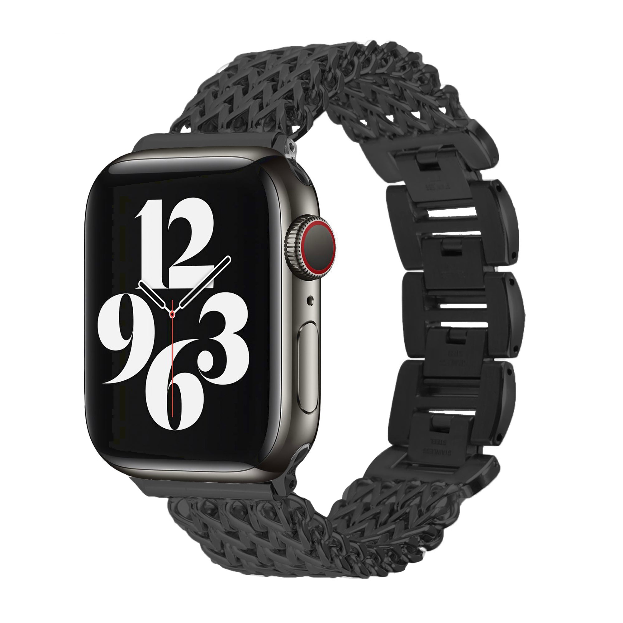Apple Watch Fischgrätenarmband – Schwarz